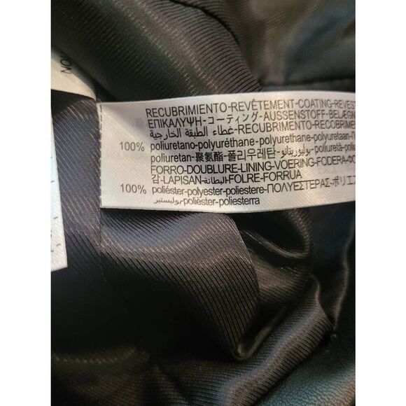 NWT Zara Blazer Women's XXL Black Faux Leather Oversized Two Button Blogger Fave - Picture 6 of 8